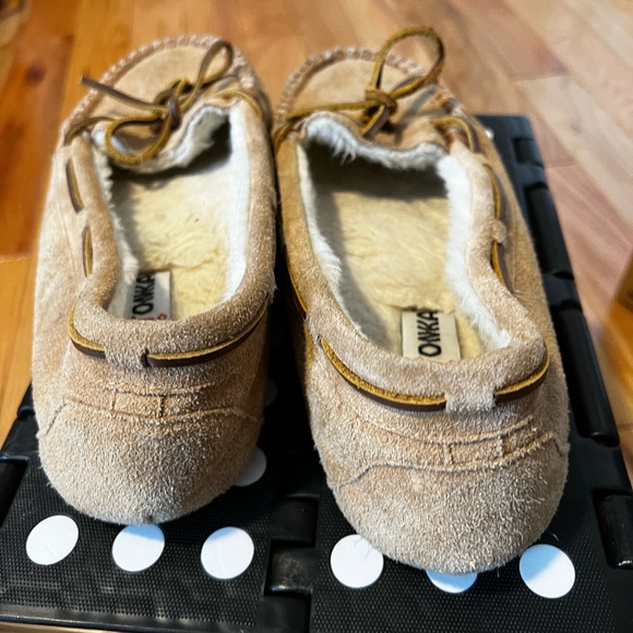 Minnetonka Light Brown Moccasins - Picture 2 of 4